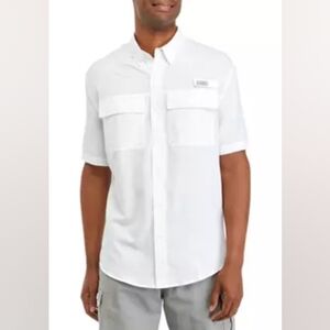 Ocean+Coast men's solid white fishing shirt size medium